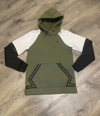 NEW NIKE JORDAN FLIGHT TECH DIAMONDS PULL OVER HOODIE 23 AA1488-395 Size SMALL - Image 1 of 4