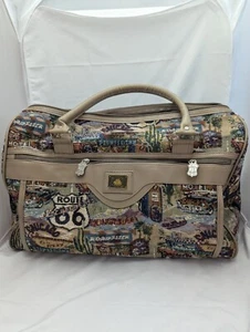 Vintage Pioneer Express Route 66 Tapestry Design Hold All Bag- Classic Design - Picture 1 of 9