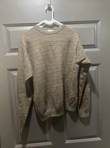 Cutter & Buck Long Sleeve Pullover Crew Neck Sweater 100% Cotton Medium Green - Picture 1 of 3