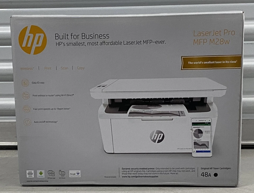 HP M28W Wireless Multifunction Printer (Renewed)