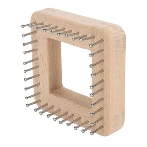 10x10cm Holzstrickstuhl Hand Crafted Strickbrett Für Weaving Hat Schal CU - Bild 1 von 24