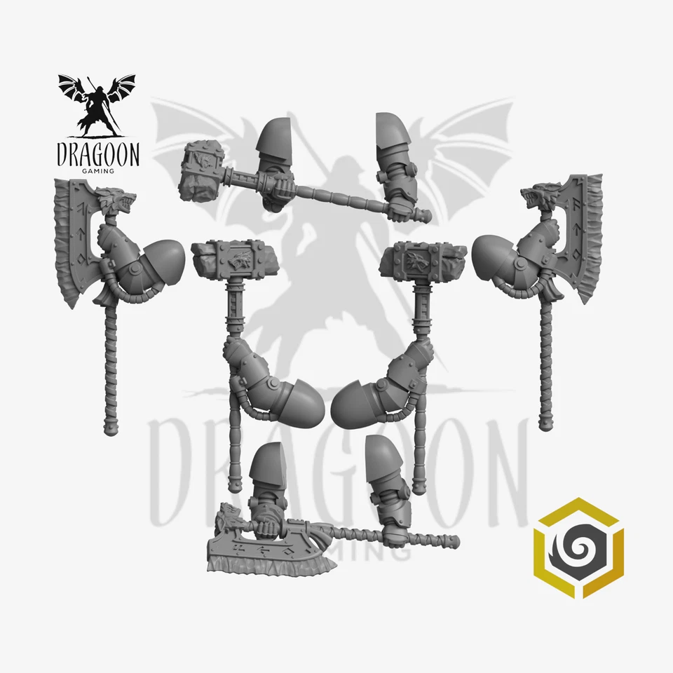 DAKKADAKKA STUDIOS Primal Hounds Terminator Melee Weapons Custom Bits forPrime 28mm Scale