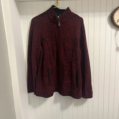 Женский свитер C J Banks 1X красный рождественский праздник на молнии - Изображение 1 из 4