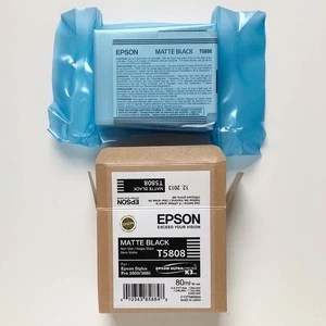NIB Oryginalny atrament Epson Stylus Pro 3800 3880 matowy czarny T5808 Exp: 12-2013 - Zdjęcie 1 z 2