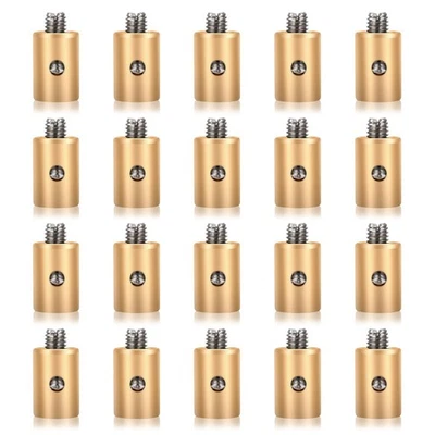 BOHUIZ 20Pcs Universal Solderless Cable Nipples, 6Mm Throttle & Brake Cable End Clamps