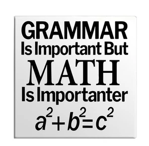 Math Grammar Sarcastic Formula Math Science Humor Refrigerator Fridge Magnet - Picture 1 of 7