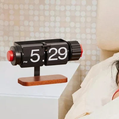 Automatic Page Turning Clock Flip Desk Clock Silent Decorative Clock Birthday - Image 1 of 4