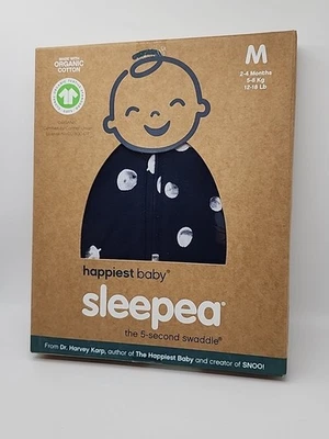 Open Box Happiest Baby Sleepea Navy Planets Medium  - Image 1 of 3