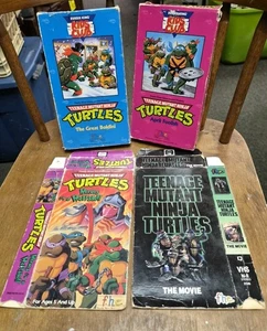 Teenage Mutant Ninja Turtles Burger King Kids Club 2 VHS Tapes  2 Cases Fhe 1990 - Picture 1 of 8