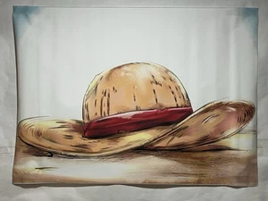 One Piece Monkey D. Luffy Hat Fabric Art Canvas Wall Decor 26" x 16" - Picture 1 of 3
