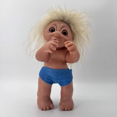 Muñeca DAM Troll 1979 Dam Troll Norfin 17" Vintage Cabello Rubio Ojos Marrones Foto 1 de 4