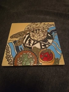 "Arte de pared Leone Kuhne Earthtones 1984 Southwest Tile Trivet codornices chiles 6""" - Imagen 1 de 4