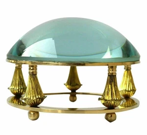 Brass Marine Nautical Brass Magnifying Glass Desk Magnifier/Paper Weight Gift - Picture 1 of 5