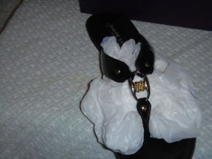 TANGA PLANA 8 RALPH LAUREN CHARLISE PLATA NEGRA ORO - Imagen 1 de 1