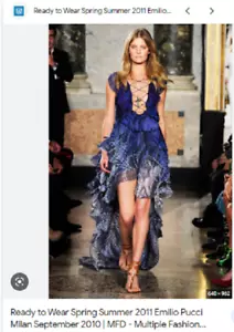 Emilio Pucci 2011 langes Kleid mit Runway-Schnürung mit Blumenmuster IT44 - Bild 1 von 8