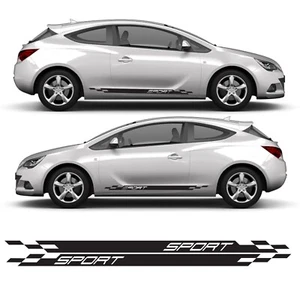 Sport Seitenstreifen Aufkleber Sticker Vinyl Kit passt für alle Vauxhall (Opel) Astra GTC VXR - Bild 1 von 4