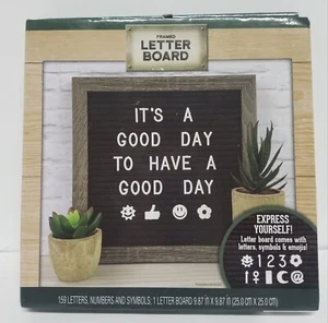 BRIEFBRETT 10" X 10" HOLZ GERAHMT NEU IM KARTON mit 159 Buchstaben - Bild 1 von 2