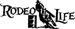 RODEO LIFE BARREL RACER 24" sticker decal Cowboy truck horse car jockey racing - Bild 1 von 2
