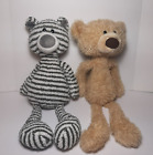 Gund Teddy Bear Toothpick and Zag 16" Plush Stuffed Animal Skinny Shaggy Bears