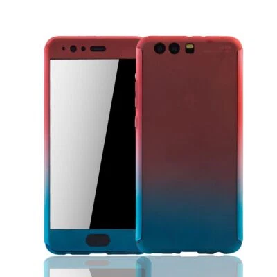 Custodia Cellulare Protettiva per Huawei P10 Plus Full Cover Display Bumper Blu - Immagine 1 di 4