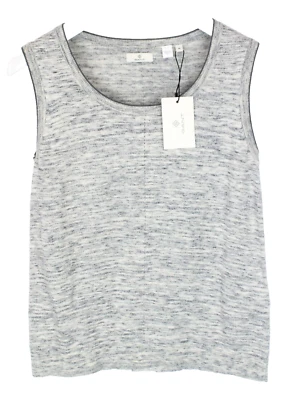 Camiseta Regata Feminina GANT Malha MÉDIA Mistura de Linho Mescla Decote Redondo Mesclado - Imagem 1 de 4