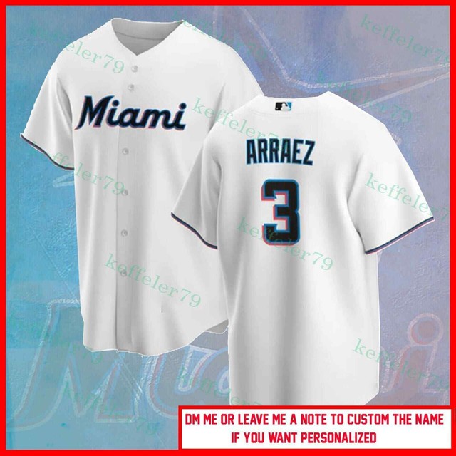 Miami Marlins Nike Home Blank Replica Jersey - White