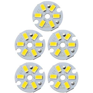 300mA 3W LED Chip Bulb Surface Mounted Devices Light Beads Warm Yellow 5pcs - Picture 1 of 5