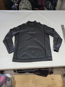 Tommy Bahama Reversible Sweater Pullover 1/4 Zip Tencel Gray Mens XL 1X EUC - Picture 1 of 13