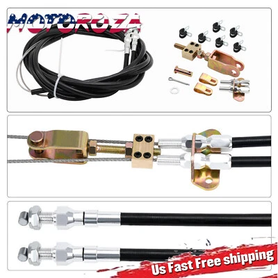 330-9371 Universal Rear Disc/Drum Emergency Parking Brake Cable Kit E-Brake Set - Image 1 of 4