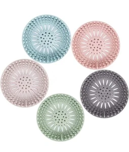 Hair Catcher Durable Silicone Hair Stopper Shower Drain Covers Easy to Install - Picture 1 of 6