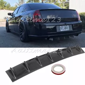 For Chrysler 300 SRT8 300C Rear Bumper Diffuser 7 Fins Spoiler Lip Splitter Wing - Foto 1 di 12