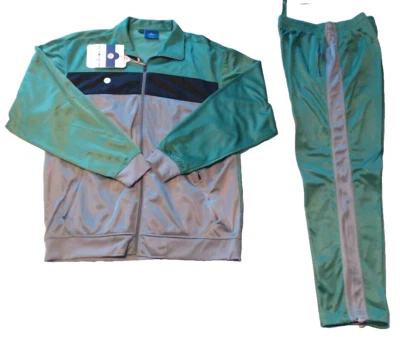 Chándal R.T.C Para Hombre 3XL Verde y Gris Dobladillo Abierto Múltiples Deportes 2 Piezas Foto 1 de 4