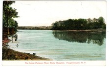 POUGHKEEPSIE Ny-Hudson River Hospital Estadual Lake-Cartão Postal