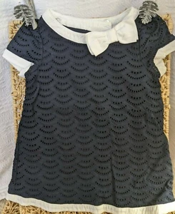 Girls’ 4T "savannah" Navy Eyelet Overlay Shirt, NEW and Includes Free Shipping! - Picture 1 of 10