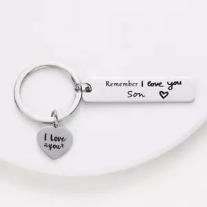 Remember I Love You Son Keychain Father's Day Keychain Father's Gift Dad Gift - Picture 1 of 2