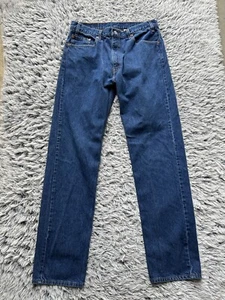 Levis 505 Jeans Mens 38 Blue Denim Red Tab USA 90s Vintage 505 0216 - Picture 1 of 9
