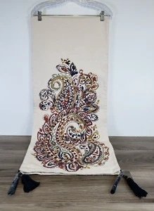 CYNTHIA ROWLEY TABLE RUNNER BEIGE WITH FLORAL PATTERN 72" X 16"  NWOT - Picture 1 of 13