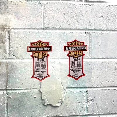 Harley-Davidson - Juego de 2 calcomanías de patente | EL WL | OEM+ mortalmente duraderas Foto 1 de 4