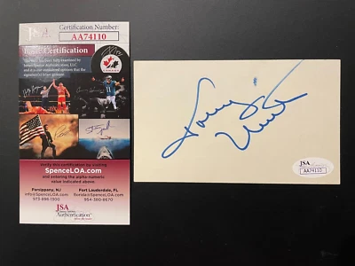 Johnny Unitas Signed Index Card Hall of Fame Football Colts JSA Auth - Image 1 of 3