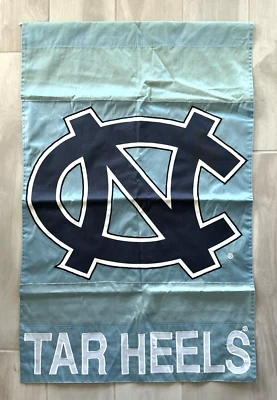 VINTAGE HTF RARE COLLEGE UNC NORTH CAROLINA TAR HEELS 43" X 28" STITCHED FLAG - Image 1 of 4