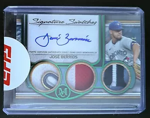 Jose Berrios - 2023 Topps Museum Collection Triple Relic Auto EMERALD 1/1 - Picture 1 of 2