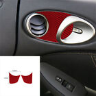 Red Carbon Fiber Inner Door Handle Barrel Bowl Cover For Nissan 370Z Z34 2009-20