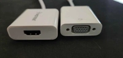 mini DisplayPort to HDMI female adapter + mini DisplayPort to VGA Female Adaptor - Image 1 of 2