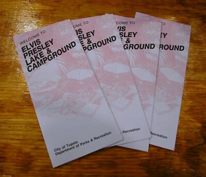 Folleto de Elvis Presley - Tupelo, MS Lake & Campground - NUEVO/SIN USAR - Imagen 1 de 4