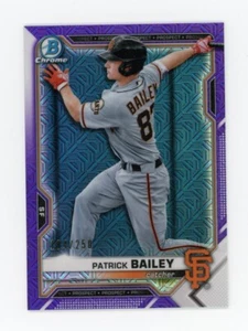 2021 Bowman Patrick Bailey Purple Mega Box Mojo #ed/250 San Francisco Giants - Bild 1 von 2