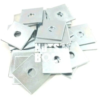 NUTS 'N' BOLTS ® M8, M10, M12 & M16 40mm & 50mm x 3/5mm Thick Square Plate Washers Zinc Plated