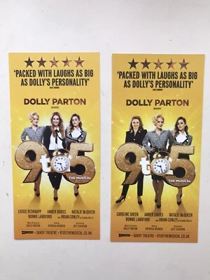 2 X Flyer 9 TO 5 Dolly Parton Musical Louise Redknapp Conley Savoy London 2019