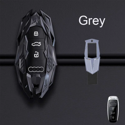 For New Audi A3 A6 A7 Q7 Q8 S6 RS7 S3 SQ7 SQ8 Zinc Alloy Key Fob Cover Keychain - Image 1 of 4