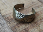 RARE ARTISANAL ANCIENT VIKING STYLE WARRIOR RING METAL OLD VINTAGE PURE QUALITY