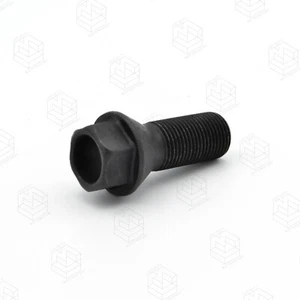 1x M14 x 1.25 27mm Wheel Bolt, OEM Style, Black, Tapered Seat Nuts Lugs BMW F31 - Picture 1 of 3
